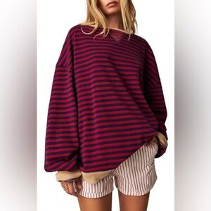 FP Classic Striped Oversized Crewneck